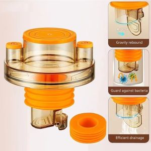 FLYING Gravity Closure Sink Drain Adapter Anti-Odor Dual-Layer Silicone Sewer Pipe Seal Backflow Blocking Three-Way Drain Adapter Kitchen Sink Drainage