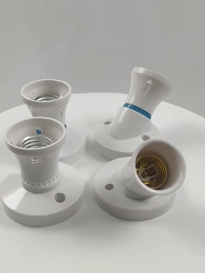 E27 Screw Ceiling Lamp Head Quick Connect Led Lighting Base Socket Heat Resistant Round Lamp Holder Bulb Adapter