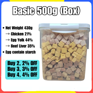 PETSEE Booster Gemuk Kucing 1kg Freeze Dried Cat Food Freeze Dried Chicken Cube 500g Cat Booster 鸡肉冻干 Egg Yolk for Cat