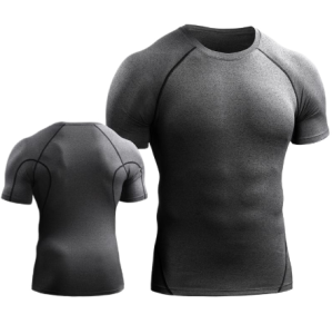 2023 mampatan T Shirt lelaki sukan musim panas berjalan T-Shirt elastik cepat kering sukan Tops Tee Athletic Gym Workout Shirts lelaki