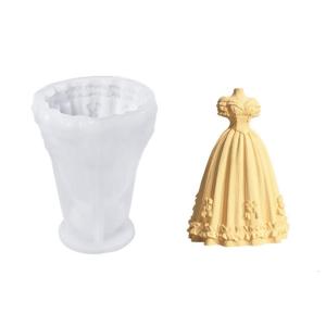 Linh hoạt Silicone khuôn cho đám cưới ăn mặc Chân váy công chúa 3D thiết kế ren lý tưởng cho crafting và có mùi thơm