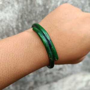Gelang Pria Akar Bahar Tali Arus Warna Hijau Minimalis