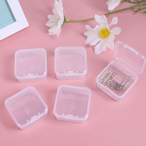 20pcs Multipurpose Can Store Drugs Portable Square Transparent Jewelry Hair Clips and Earplugs Organizer Mini Pin Storage Boxs