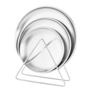 Stainless Steel Bone Spitting Dish Cake Dish Round Plate Dining Table Garbage Dish Dried Plate Tray