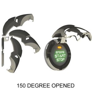 DM 1PC Titanium Black Car Start Stop Button Protection Cover Universal Car Push Switch Cover Engine Ignition Switch Decorative Ring PSB001-Black