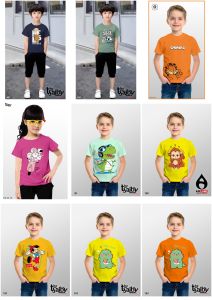 Paket Hemat kaos anak laki laki perempuan usia 1-8 tahun bahan katun combed isi 6 pcs TERLARIS