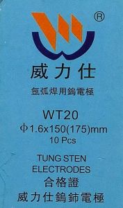 (10pcs/Pkt) TOMOKO WT20 Th02 TUNGSTEN 1.6MM X X150L (Red) 2% THORIATED TIG WELDING TUNGSTEN ROD