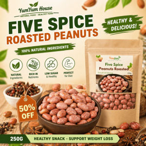 READY STOCK - Five Spice Roasted Peanuts Crunchy Snack | Natural Healthy Snack No Preservatives