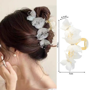 【♡Lovely girls house♡】Butterfly Hair Clamp Grab Clip Women Back Head Hair Clip Shark Clip Headdress Hair Accessories