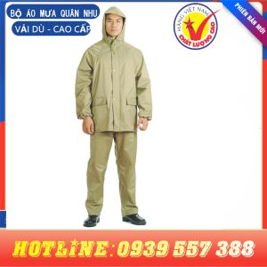 bộ áo mưa màu vàng cỏ úa áo đi mưa chống thấm ướt đường may chắc chắn