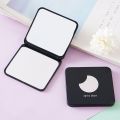 Gương trang điểm gấp gọn mini 2 mặt thường và phóng to màu đen vỏ nhám 7*6.5cm-HAUSE. 