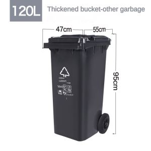 Wheeled trash cans outdoor large trash cans with covers and isolation of large trash cans