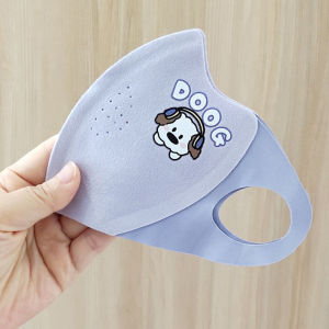 Fashion Cute Children Mask Autumn Winter Three-Dimensional Seamless Windproof Coldproof Breathable Cartoon Warm Mask 4-12 Years Old Children