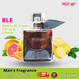 Parfum Mulegh Kode BLE Sporty and Fresh Citrus Original Pria  24 Jam Minyak Wangi 20ml 35ml 50ml