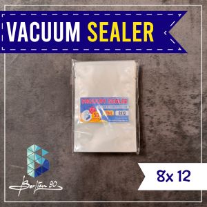 ( Isi 50 Lembar )Plastik Vacuum Sealer Uk 8x12 cm/Plastik Vakum Makanan /Vacum Bag /Plastik Pakum Sealer/Kantong Plastik Frozen Food