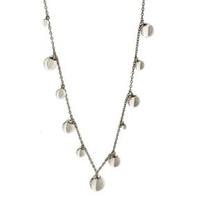 Minimalist Round Waterdrop Necklace Clear Glass Pendant Sturdy Titaniums Steel Chain Versatile Layering Pieces