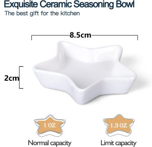 DAFIFY ถ้วยน้ำจิ้มจุ่มถ้วยน้ำจิ้มเซรามิก10ชิ้นสำหรับอาหารเรียกน้ำย่อยซอสถั่วเหลืองและจานเสิร์ฟชิม