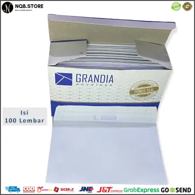 Amplop Polos Putih Grandia isi 100 Lembar Dengan Lem Perekat - Envelope Kode 104 Kondangan Sumbangan