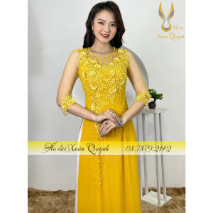 Top 4 Áo Dài Mẹ Cao Cấp Đính Đá Pha Lê Màu Đỏ Đô Xanh Coban Vàng Ghi M03 - Áo Dài Xuân Quỳnh