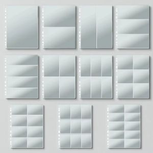 GTRBFDS 11-Hole Photo Album Pages Clear Multi-Pockets Card Pages Binder Refill A4 Photocards Sleeves