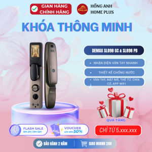 Khóa vân tay thông minh Demax SL898 GC & SL898 PB chuông màn hình app wifi chính hãng công nghệ
