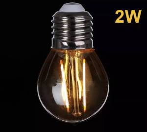 LAMPU FILAMEN LED EDISON CAFE 2W /2WATT FILAMEN LAMPU HIAS G45 E27