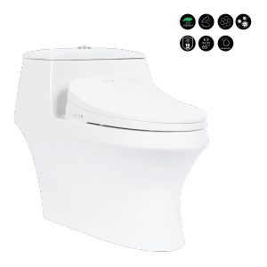 🌟[ CHÍNH HÃNG ] Bồn Cầu Basic Liền Khối BSA-123 Chuẩn 5 Sao🍀