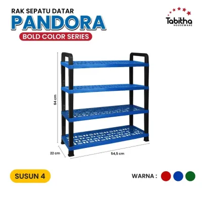 Rak Sepatu Tabitha Pandora - Rak Sepatu 4 Susun Serbaguna Rak Sandal Portable Rak Sendal