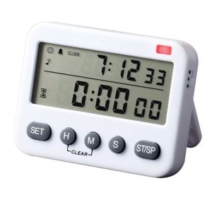 SKJK Silent Timer Dual screen Vibration Kitchen Timer LCD Countdown for Students Learning