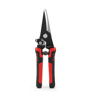 8 inch Aviation Tin Snips Straight/Curved Cut Metal Shears with Non-Slip Tyregrip Handle SK5 Blades Shears for Thin Sheet Metal Aluminum Gutter & DIY Projects
