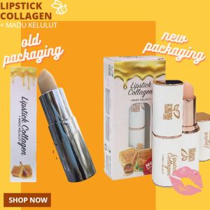 Dherbs Lipstick Collagen + Madu Kelulut ✨NEW PACKAGING AVAILABLE!!![READY STOCK]