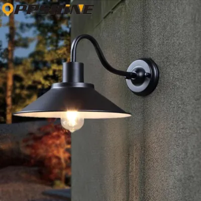 Retro Iron Wall Lamp Vintage Wall Lights Interior Wall Sconce Outdoor Lighting IP65 Wall Mounted Fixtures for Balcony Garage Garden Fashion Yard Lighting