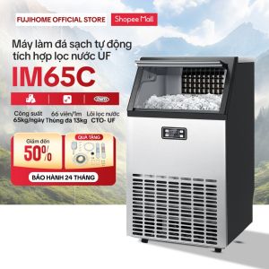 Máy làm đá sạch công suất lớn 65kg/ngày Fujihome IM65 máy làm đá công nghiệp kèm lọc nước UF quán cafe nhà hàng