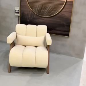 Nordic Wood Living Room Chairs Modern Living Room Sofas Home Balcony Single Leisure Back Armchair Fabric Sofa Chair Furniture