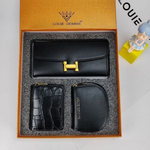 SG Gadget® 3Pcs/set Wallets Gift Box Wallet Card Holder Set Women Long Purse Short Purse Bag Birthday Gifts