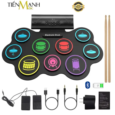 [Chính Hãng Đời Mới] Trống Điện tử 9 Mặt Konix MD868MC - USB Electronic Drum Kit Ultra Portable 9 Pad Digital
