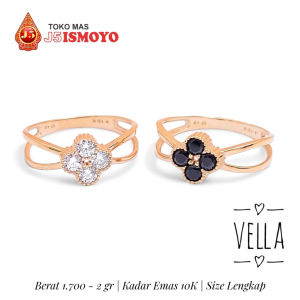Cincin Emas Asli 10 Karat Vella J5 Ismoyo