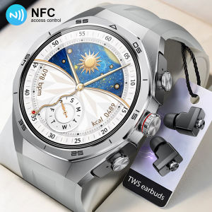 LIGE NFC Smart Watch Bluetooth Call with TWS Earphone Smart Bracelet Heart Rate Blood Pressure Fitness Tracker Waterproof Sport Watch