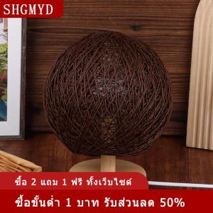 [COD] SHGMYD โคมไฟหวายทรงกลมขนาดเส้นผ่าศูนย์กลาง20ซม.