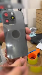 Mặt kính sau Thay Thế Cho Iphone 15 Pro Max 15 Cộng Với 15Pro Phía Sau Trường Hợp Cửa Nhà Ở Bìa Với Không Dây Cáp dẻo tấm kim loại Phần