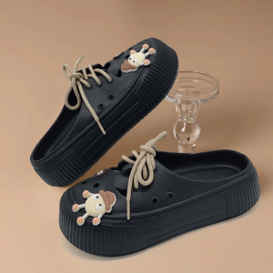 TAKIDTOO Sepatu Sandal Wanita Baim Sendal jibbitz Sandal DIY Sepatu Wedges sandal kodok