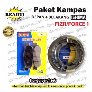 1set Kampas Rem Depan Belakang Yamaha FORCE 1 FIZR FIZ R (Ishima)