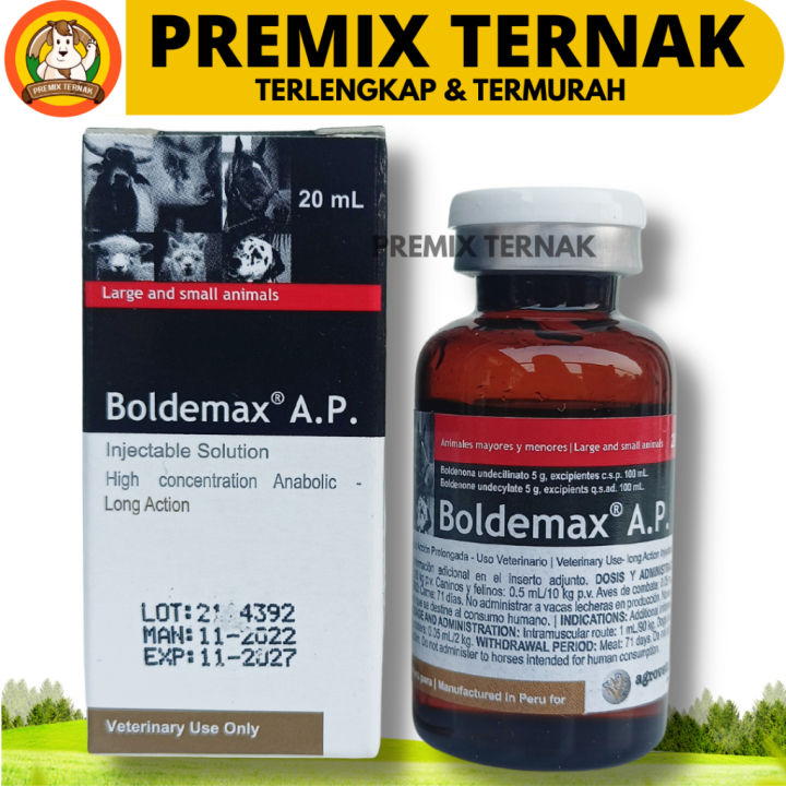 BOLDEMAX AP 20 ml - Obat Penggemukan Hewan Ternak 100% Original