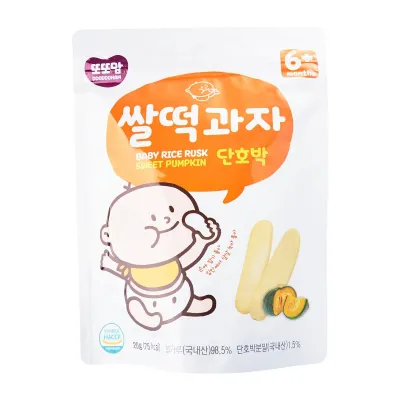 DDODDOMAM Rice Rusk Sweet Pumpkin Baby Snack