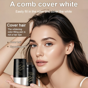 Hair Root Touch Up Stick for Gray Coverage Temporary Hair Coloring Brush Easy Application Hair Concealer Pen Non Damaging Root Concealer Stick Hair Concealer Pen Instant Gray Hair Cover Up Pen