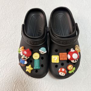 12Pcs/Set Crocs Jibbitz Charms Cute 3D Doll Mario Mushroom Detachable Creative Shoe Decoration for Crocs