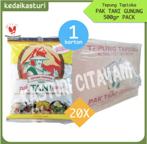 Tepung Tapioka Sagu Cap Pak Tani Gunung Rose Brand 500gr x 1 Karton x 20 Pack