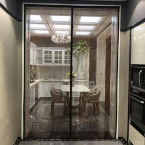 COFFEE Large Size Magnetic mosquito door Curtain Anti Fly Insect Mosquito Door Screen Anti-Mosquito Magnetic Curtain Mesh for Door