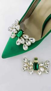 [Free Shipping] New Versatile Wedding Shoe High-Heeled Shoe Accessories Detachable Crystal Butterfly Shoe Flower Shoe Buckle Shoe Upper And Toe Accessories