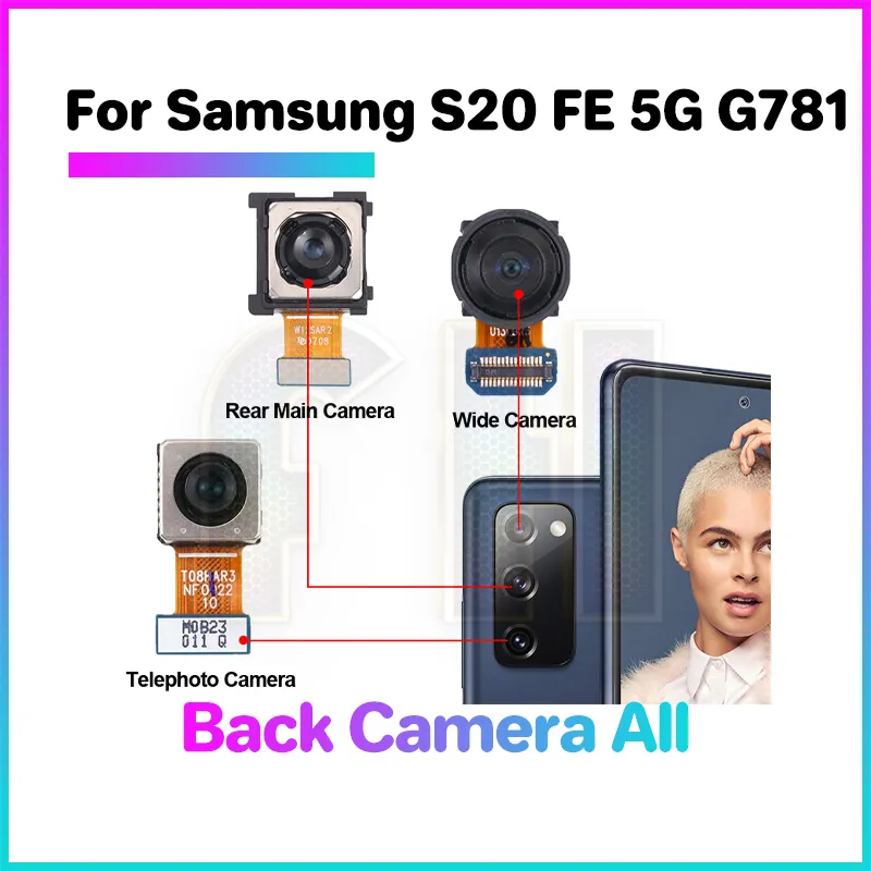Front Back Camera Samsung Galaxy S20 FE 5G G781 Ultra Wide Back Macro Depth  Facing Main Telephoto selfie lifting Camera kamera belakang flex cable
